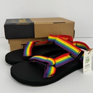 Teva Original Universal Rainbow Pride Sandals Shoes Womens Size 5